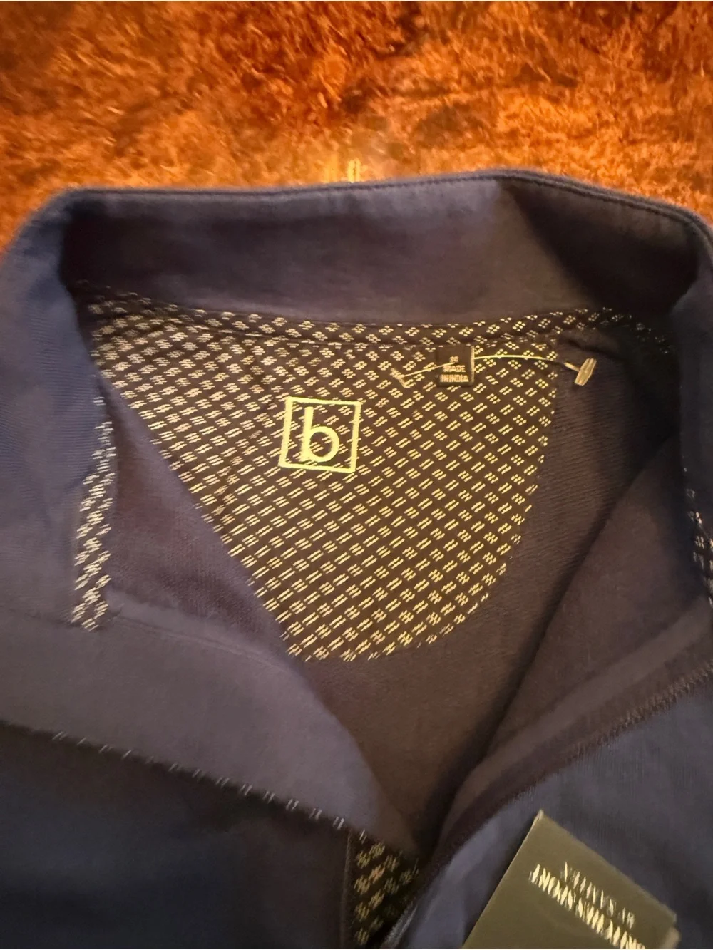 Men's Full-Zip Knit Jacket in Navy - Unknown Brand